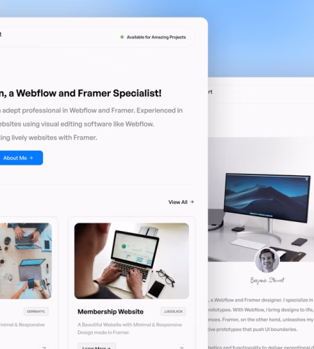 SleekFolio — Modern Portfolio Template — Framer Template