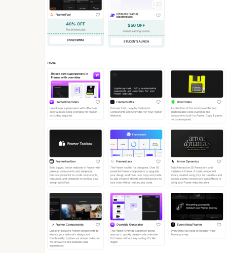 Love This Framer Template for Curating Links, Resources and Niche Content