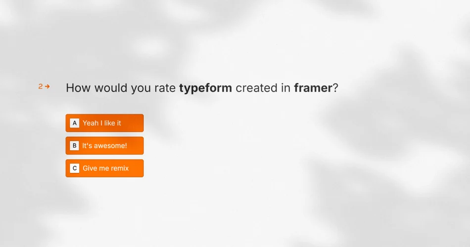 Typeform for Framer?  Very Cool Multi Step Forms Built in Framer