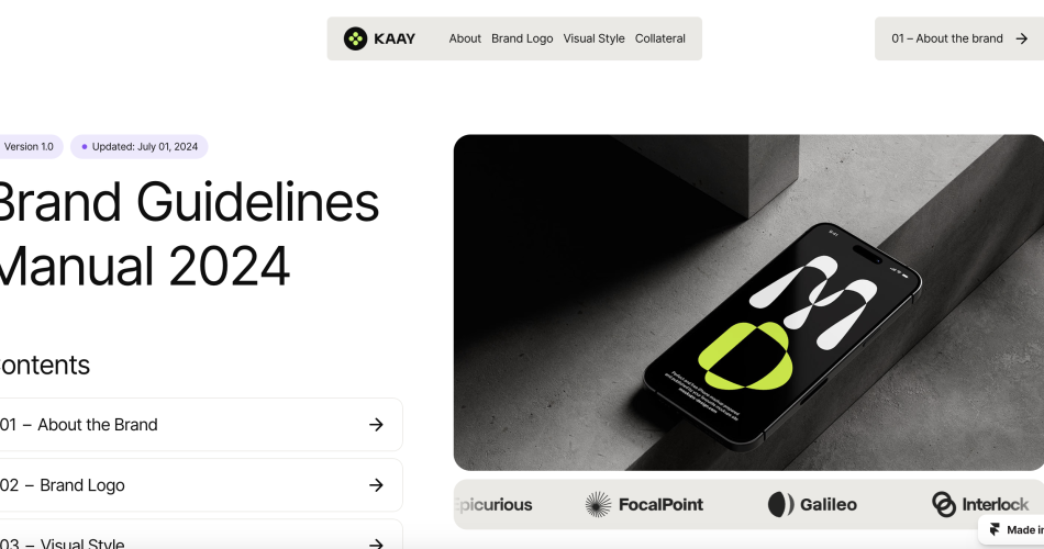 KAAY – Brand Guidelines template