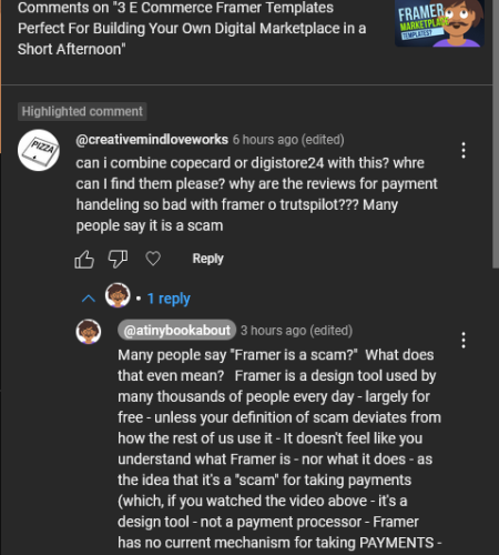 Is Framer a Scam?   (Apparently, Someone on Trust Pilot Thinks So)